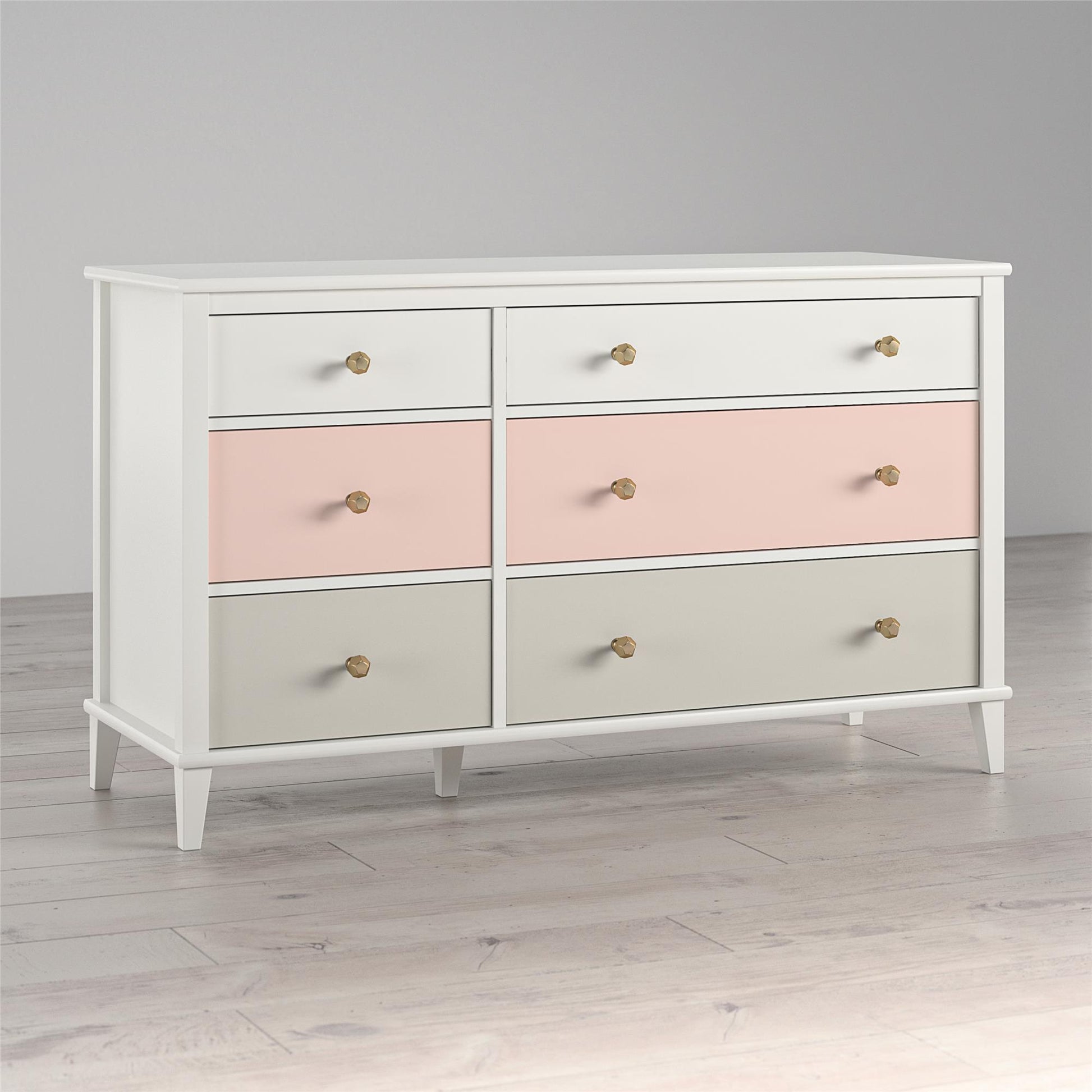 Monarch Hill Poppy 6 Drawer Dresser with 2 Sets of Knobs - Ivory Oak