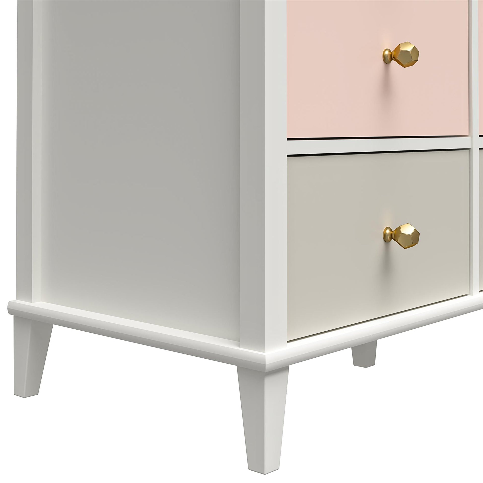 Monarch Hill Poppy 6 Drawer Dresser with 2 Sets of Knobs - Peach