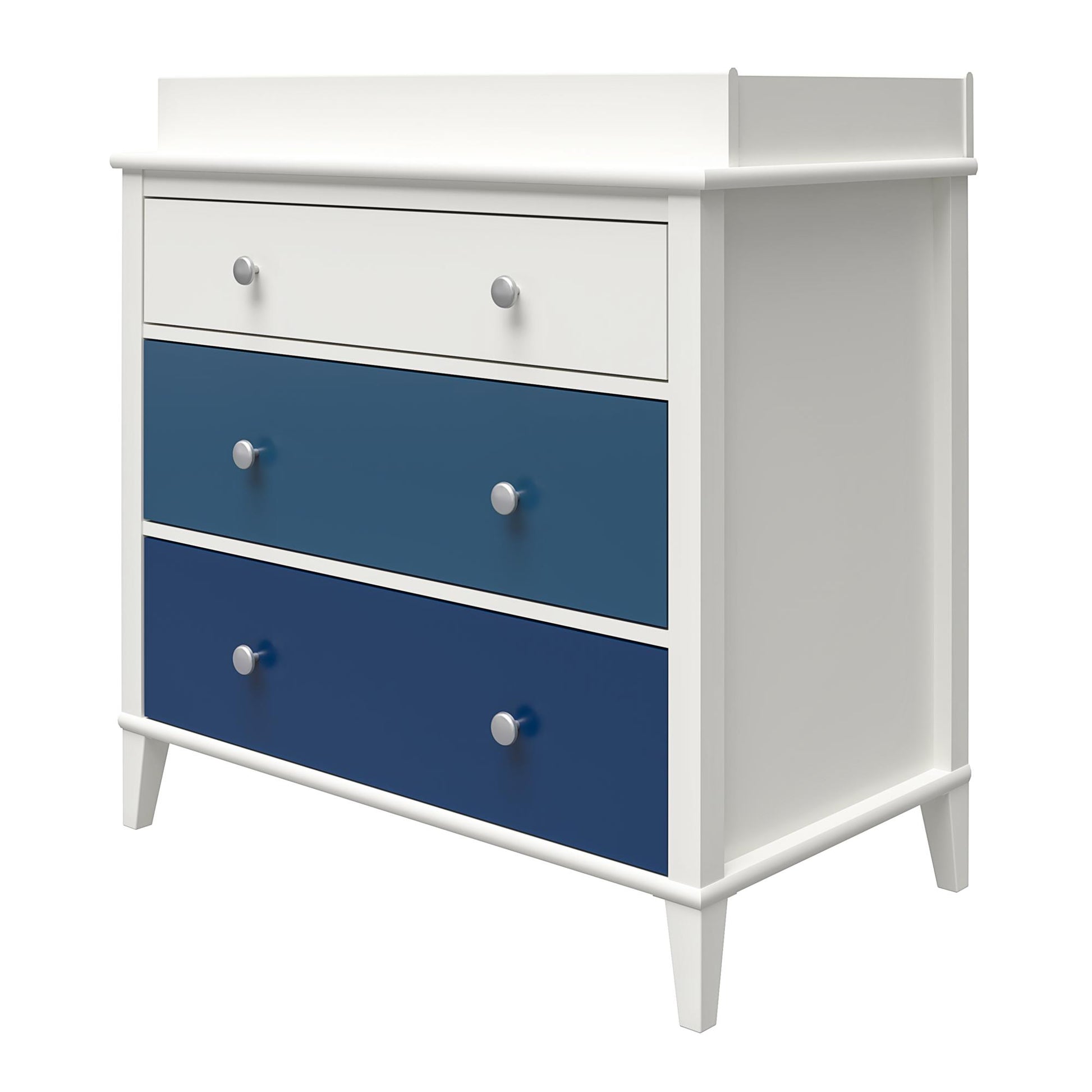 Monarch Hill Poppy 3 Drawer Changing Table with 2 Sets of Knobs - Blue
