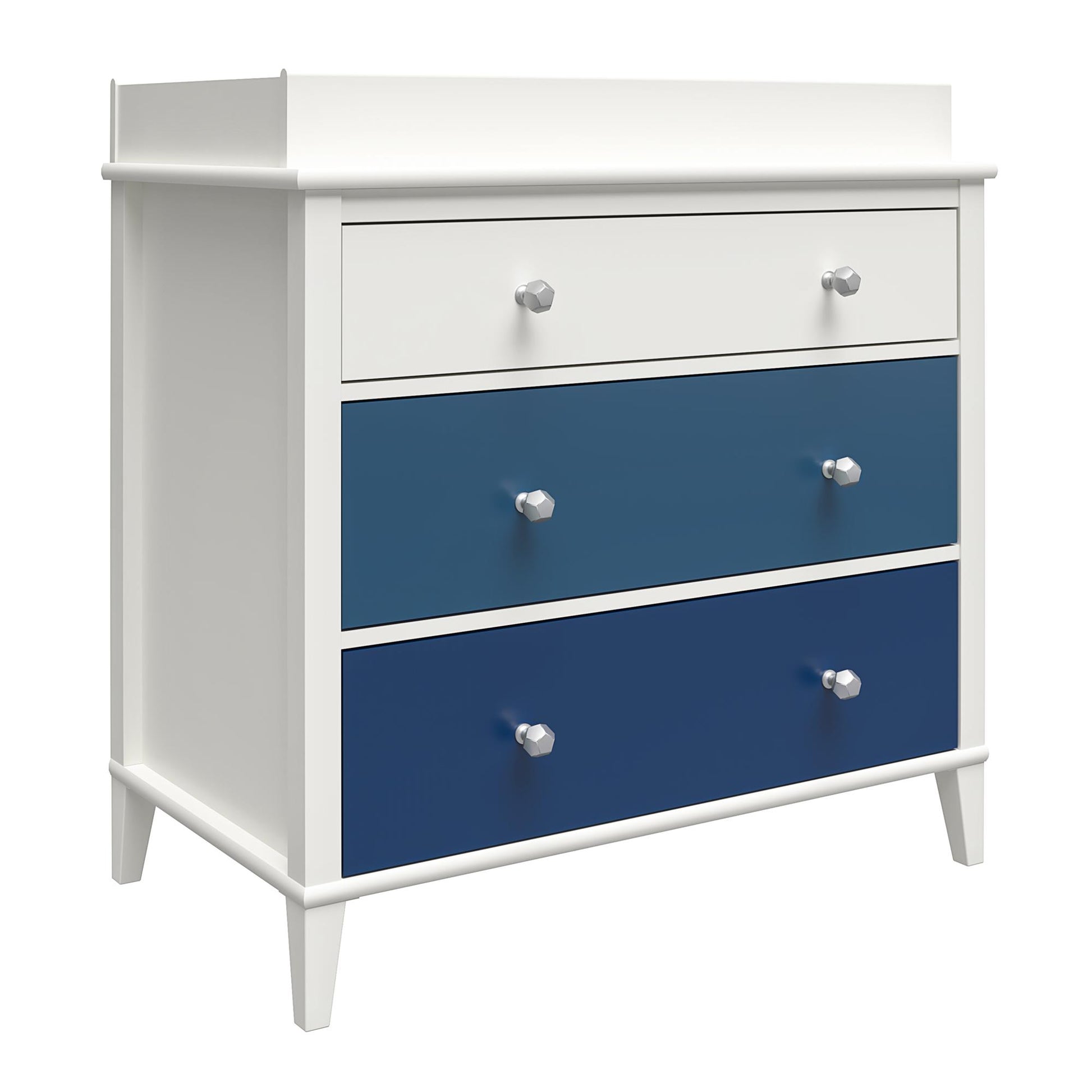 Monarch Hill Poppy 3 Drawer Changing Table with 2 Sets of Knobs - Blue