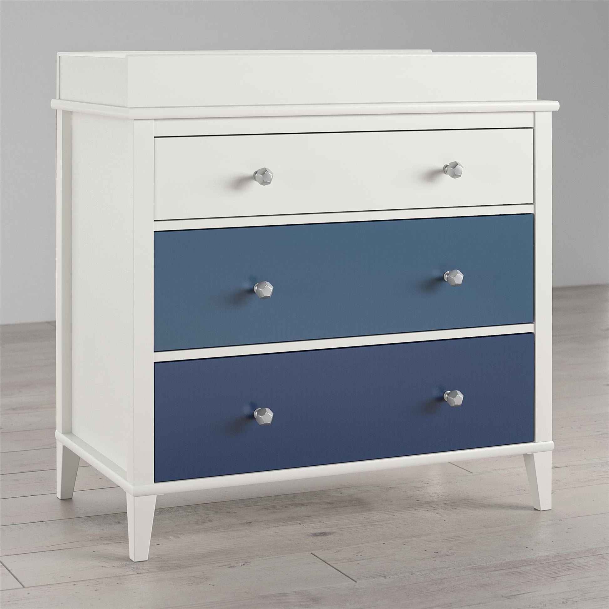 Monarch Hill Poppy 3 Drawer Changing Table with 2 Sets of Knobs - Blue