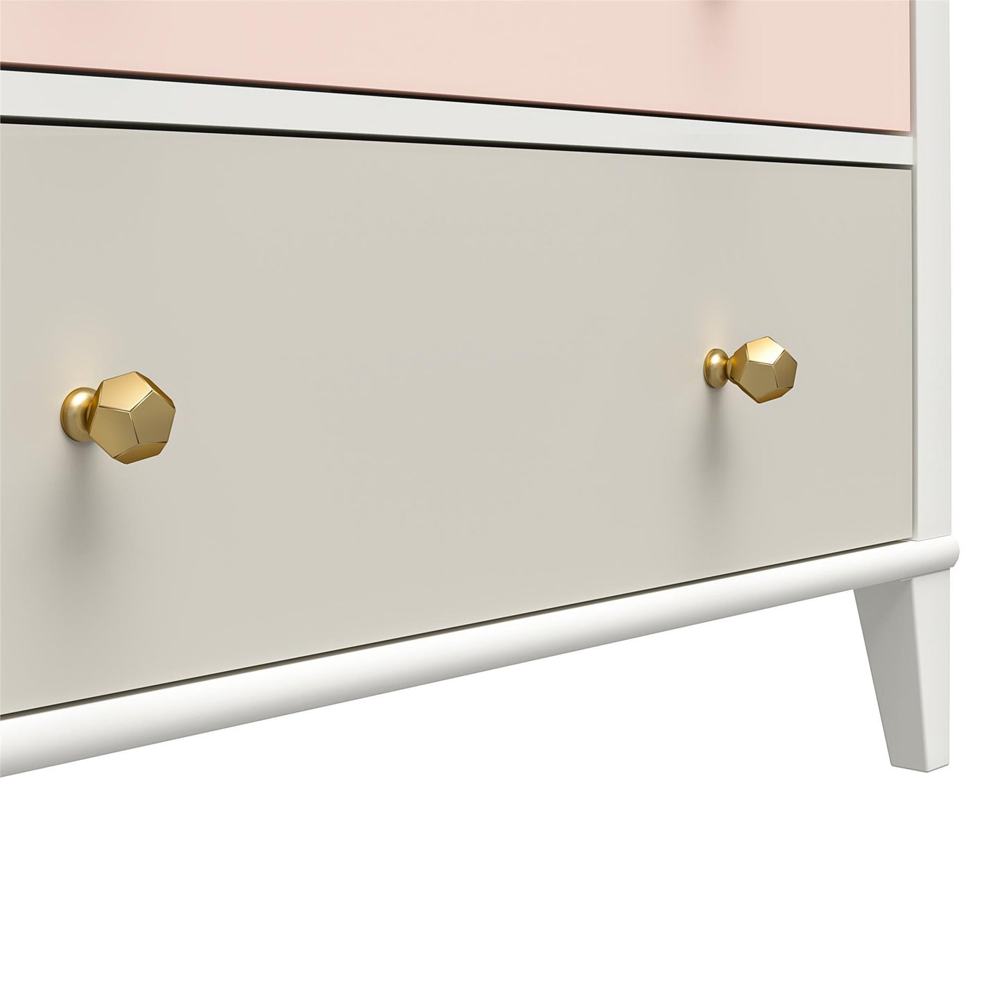 Monarch Hill Poppy 3 Drawer Changing Table with 2 Sets of Knobs - Peach