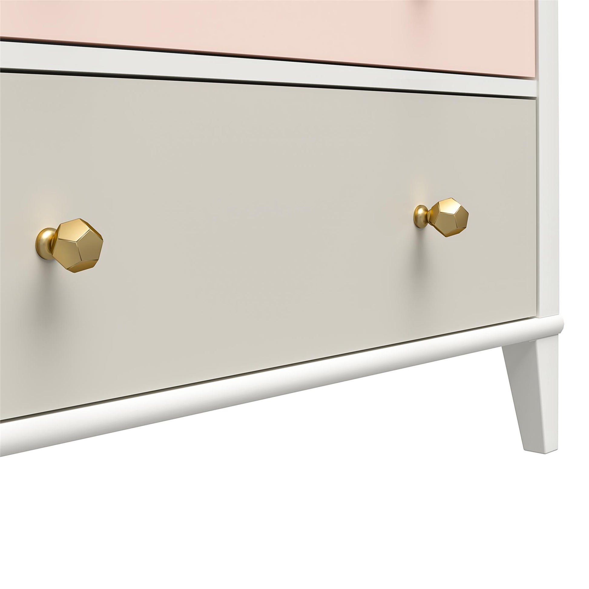 Monarch Hill Poppy 3 Drawer Changing Table with 2 Sets of Knobs - Peach