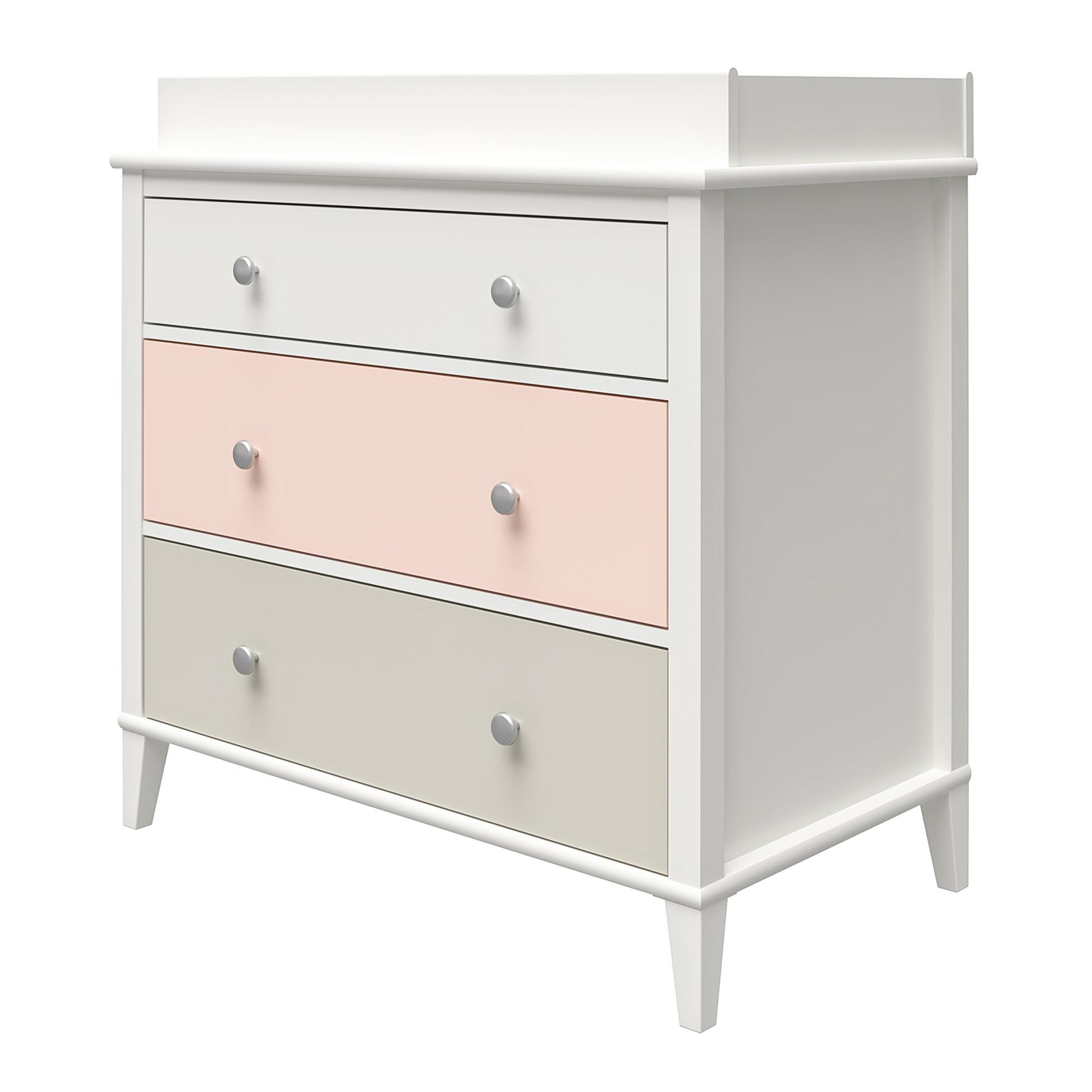 Monarch Hill Poppy 3 Drawer Changing Table with 2 Sets of Knobs - Peach