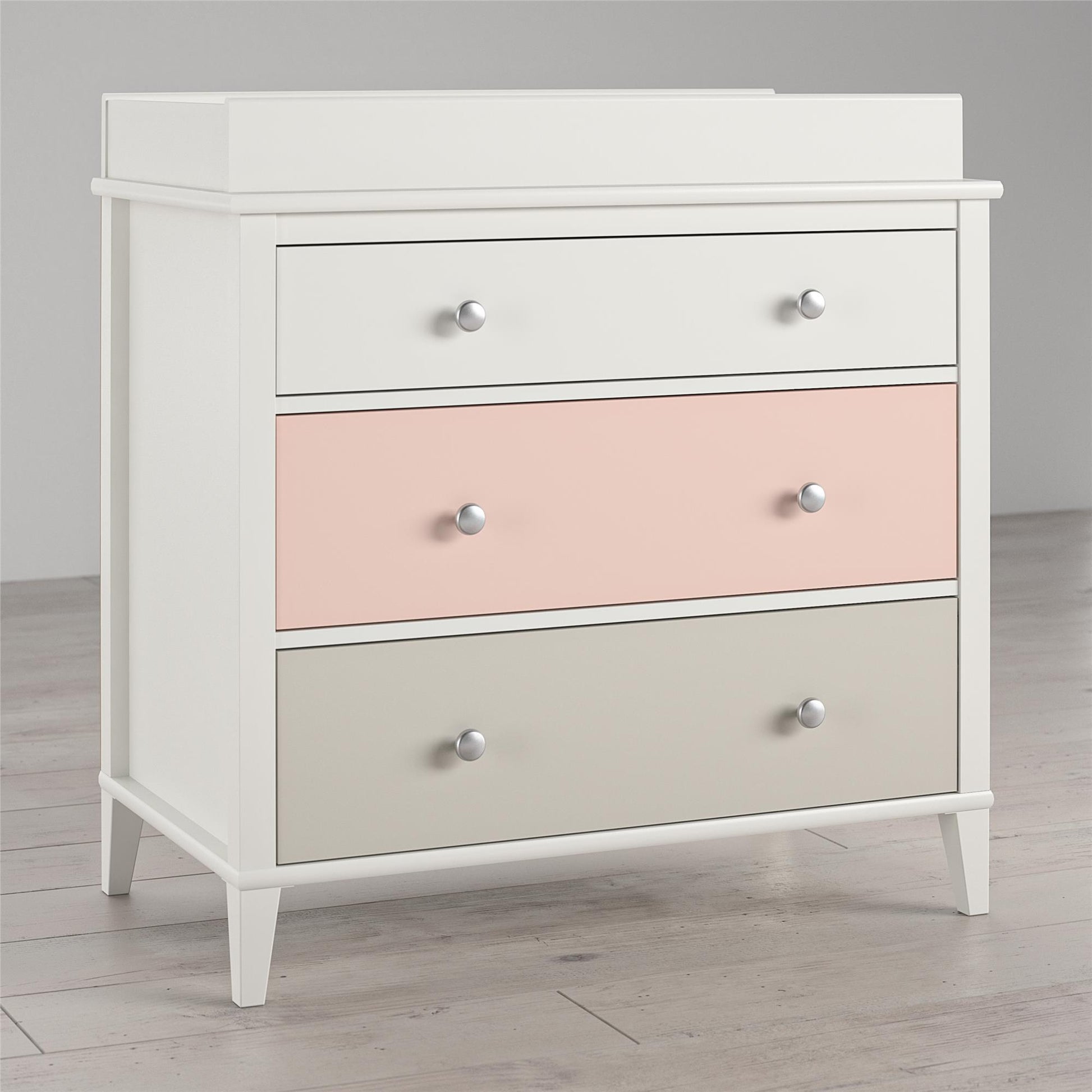 Monarch Hill Poppy 3 Drawer Changing Table with 2 Sets of Knobs - Peach