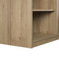 Vesta Fireplace TV Stand for TVs up to 65 Inches with 6 Storage Shelves - Natural