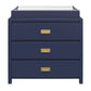 Monarch Hill Haven 3 Drawer Changing Dresser with Gold Drawer Pulls - Navy