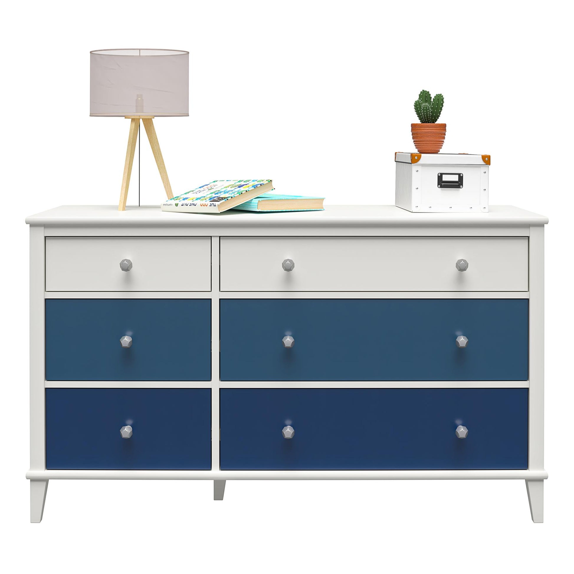 Monarch Hill Poppy 6 Drawer Dresser with 2 Sets of Knobs - Blue