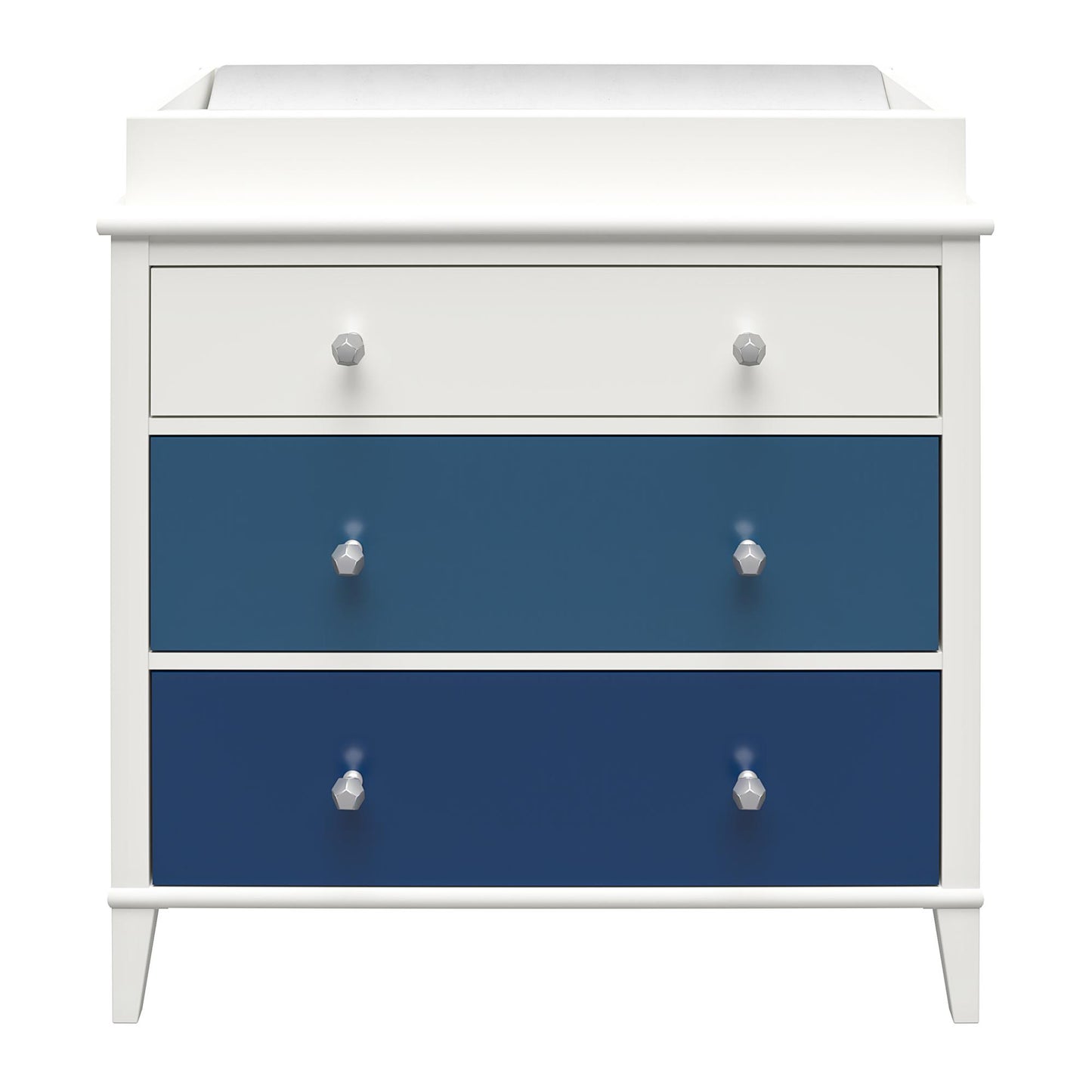 Monarch Hill Poppy 3 Drawer Changing Table with 2 Sets of Knobs - Blue