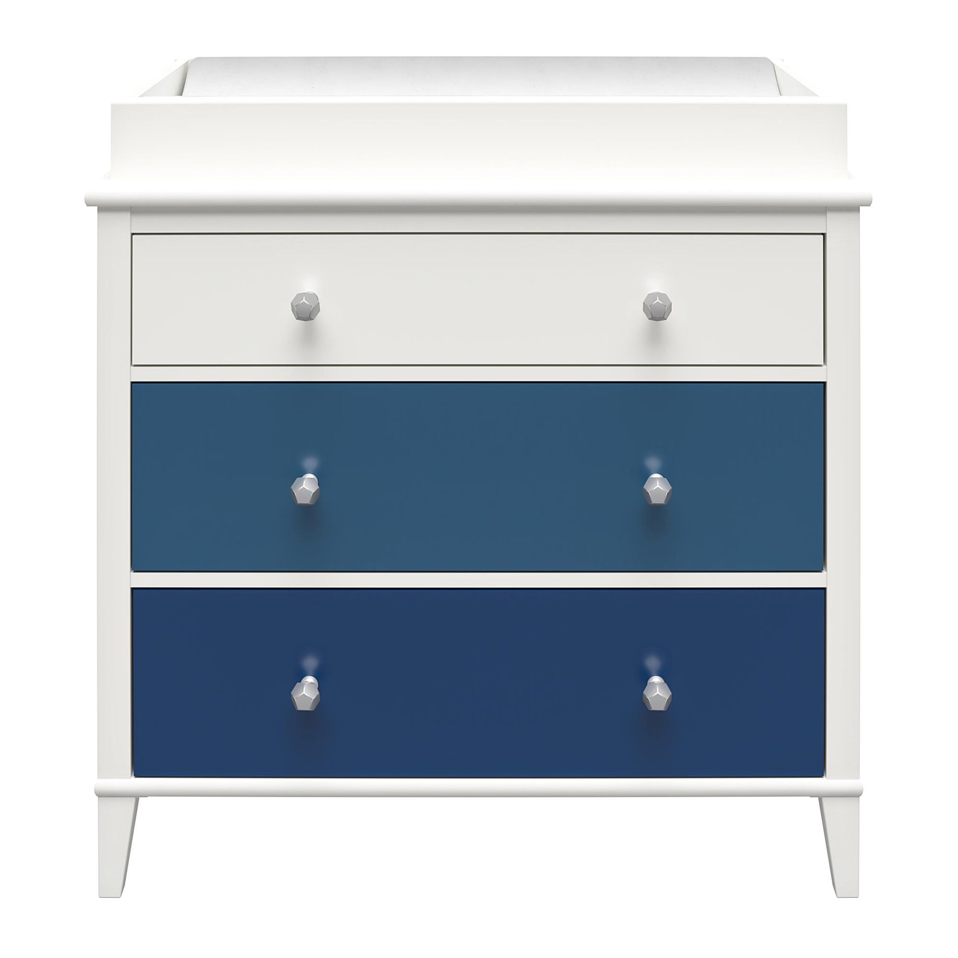 Monarch Hill Poppy 3 Drawer Changing Table with 2 Sets of Knobs - Blue