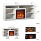 Vesta Fireplace TV Stand for TVs up to 65 Inches with 6 Storage Shelves - Natural