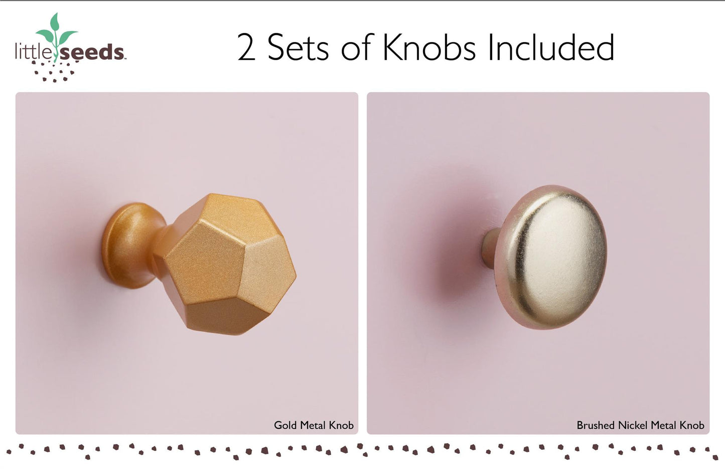 Monarch Hill Poppy 3 Drawer Changing Table with 2 Sets of Knobs - Peach