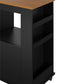 Williams Mobile Kitchen Cart with Wine Bottle Storage - Black