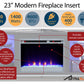Melbourne Fireplace TV Stand for TVs up to 70 Inch with LED Lighting - White