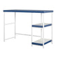 Kimberly Kids Desk with Reversible Shelves and Large Work Surface - Navy