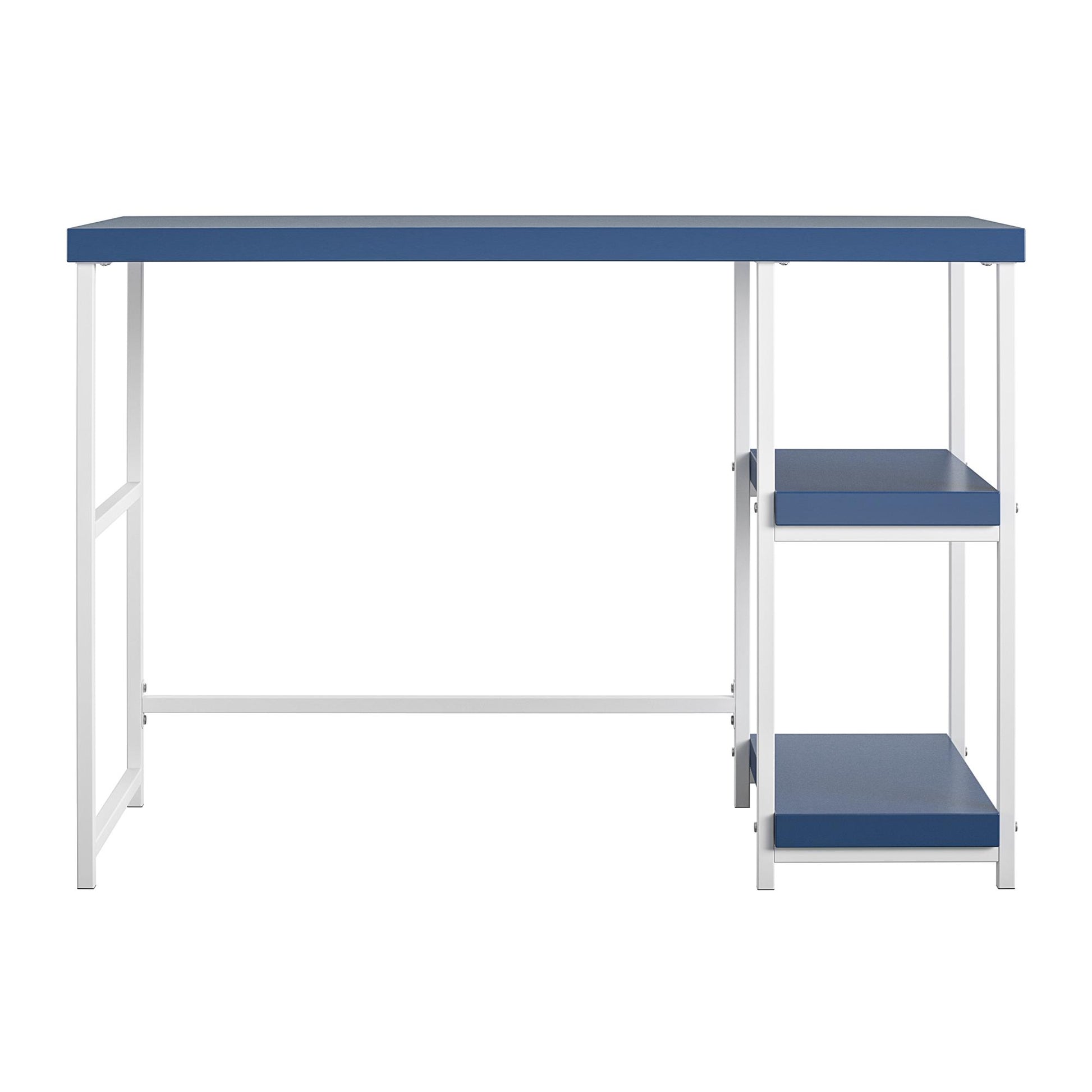 Kimberly Kids Desk with Reversible Shelves and Large Work Surface - Navy
