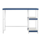 Kimberly Kids Desk with Reversible Shelves and Large Work Surface - Navy