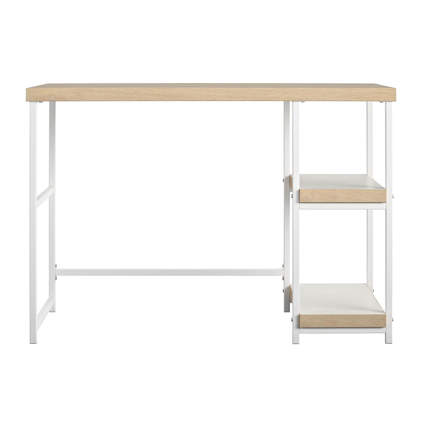 Kimberly Kids Desk with Reversible Shelves and Large Work Surface - Blonde Oak