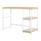 Kimberly Kids Desk with Reversible Shelves and Large Work Surface - Blonde Oak