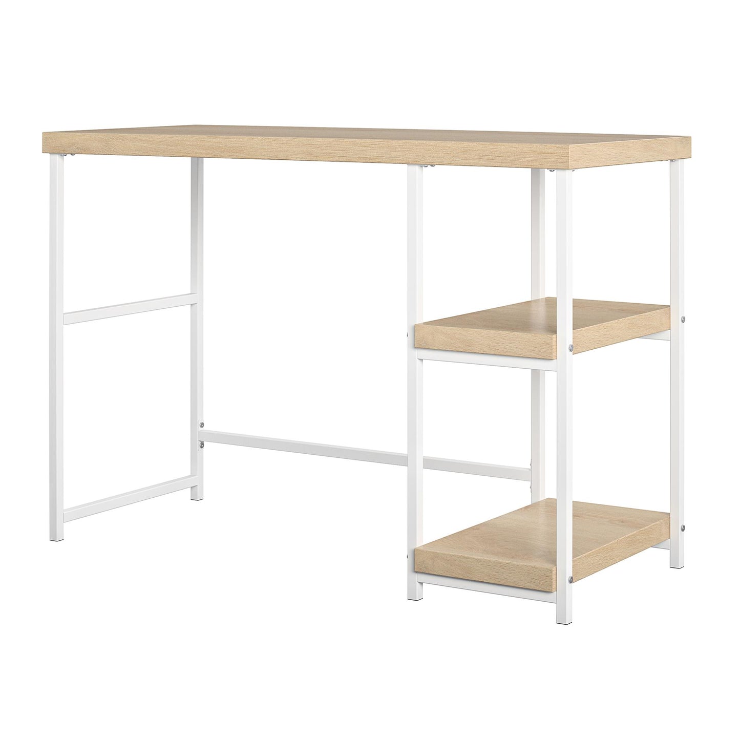 Kimberly Kids Desk with Reversible Shelves and Large Work Surface - Blonde Oak