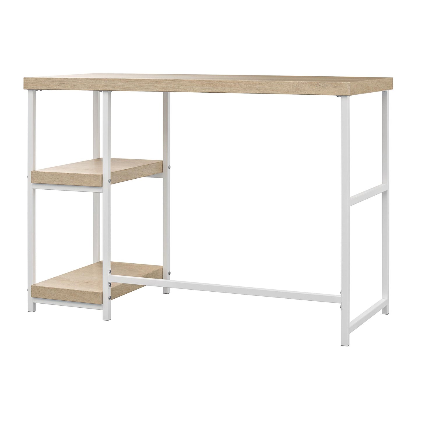 Kimberly Kids Desk with Reversible Shelves and Large Work Surface - Blonde Oak