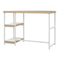 Kimberly Kids Desk with Reversible Shelves and Large Work Surface - Blonde Oak