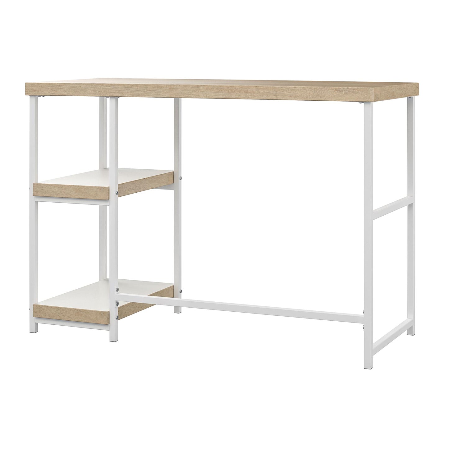 Kimberly Kids Desk with Reversible Shelves and Large Work Surface - Blonde Oak