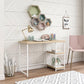 Kimberly Kids Desk with Reversible Shelves and Large Work Surface - Blonde Oak