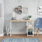 Kimberly Kids Desk with Reversible Shelves and Large Work Surface - Blonde Oak