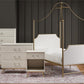 Monarch Hill Clementine 3 Drawer Dresser with Clear Acrylic Handles - Ivory Oak