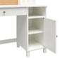 Abigail Kids Desk with Divided Storage Hutch and Chair - White