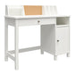 Abigail Kids Desk with Divided Storage Hutch and Chair - White