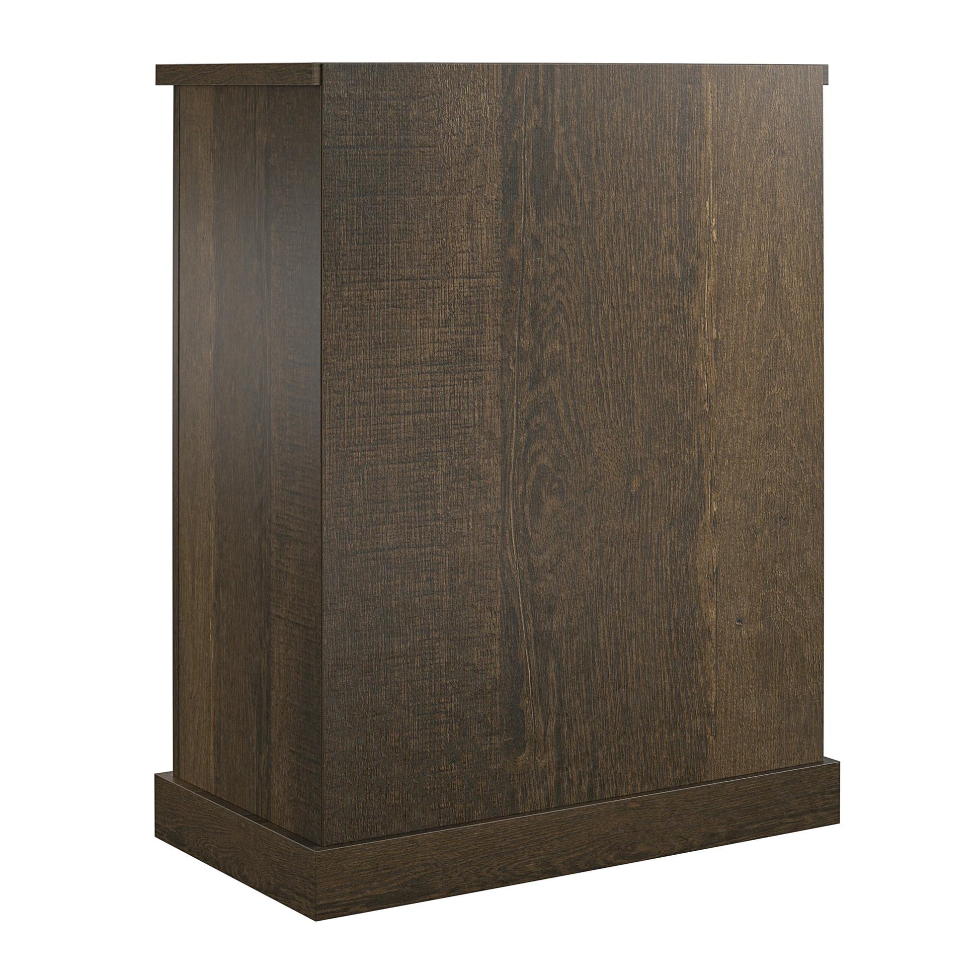 Knox County Bar Cabinet with Sliding Door and 12 Bottle Cubbies - Brown Oak