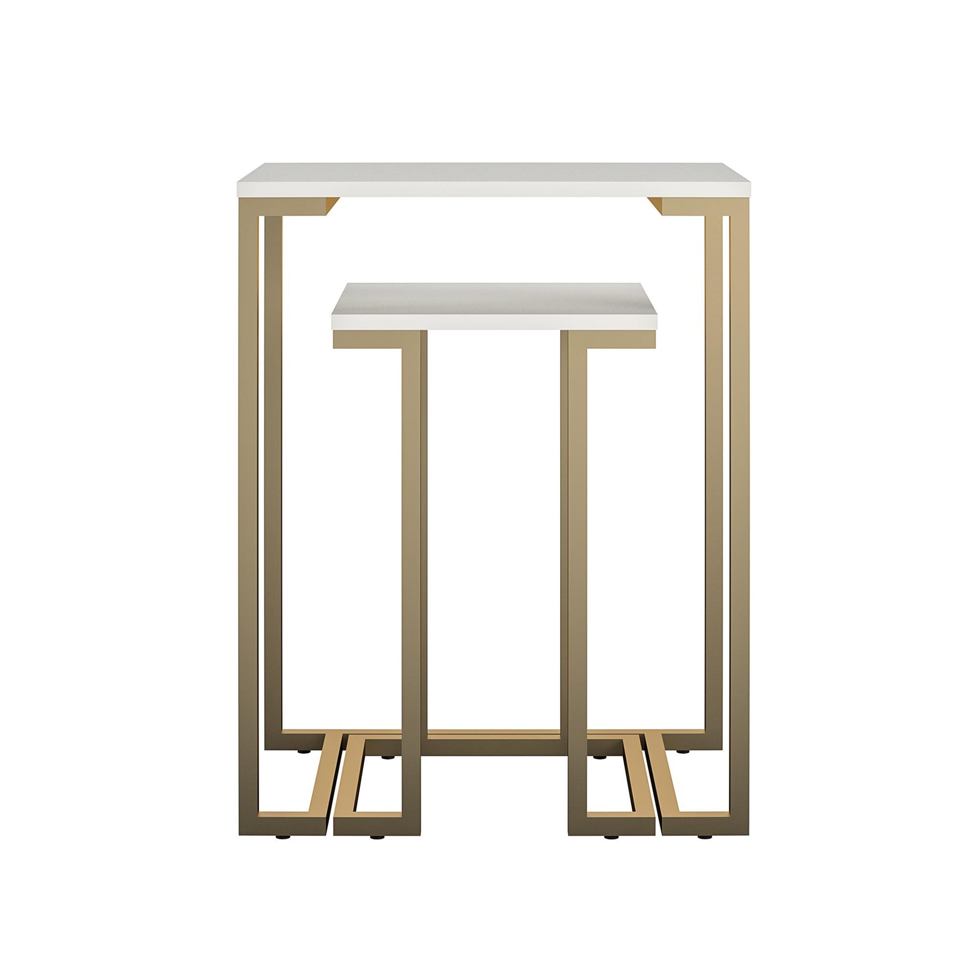CosmoLiving by Cosmopolitan Camila Nesting Tables/Laptop Desk, White - White