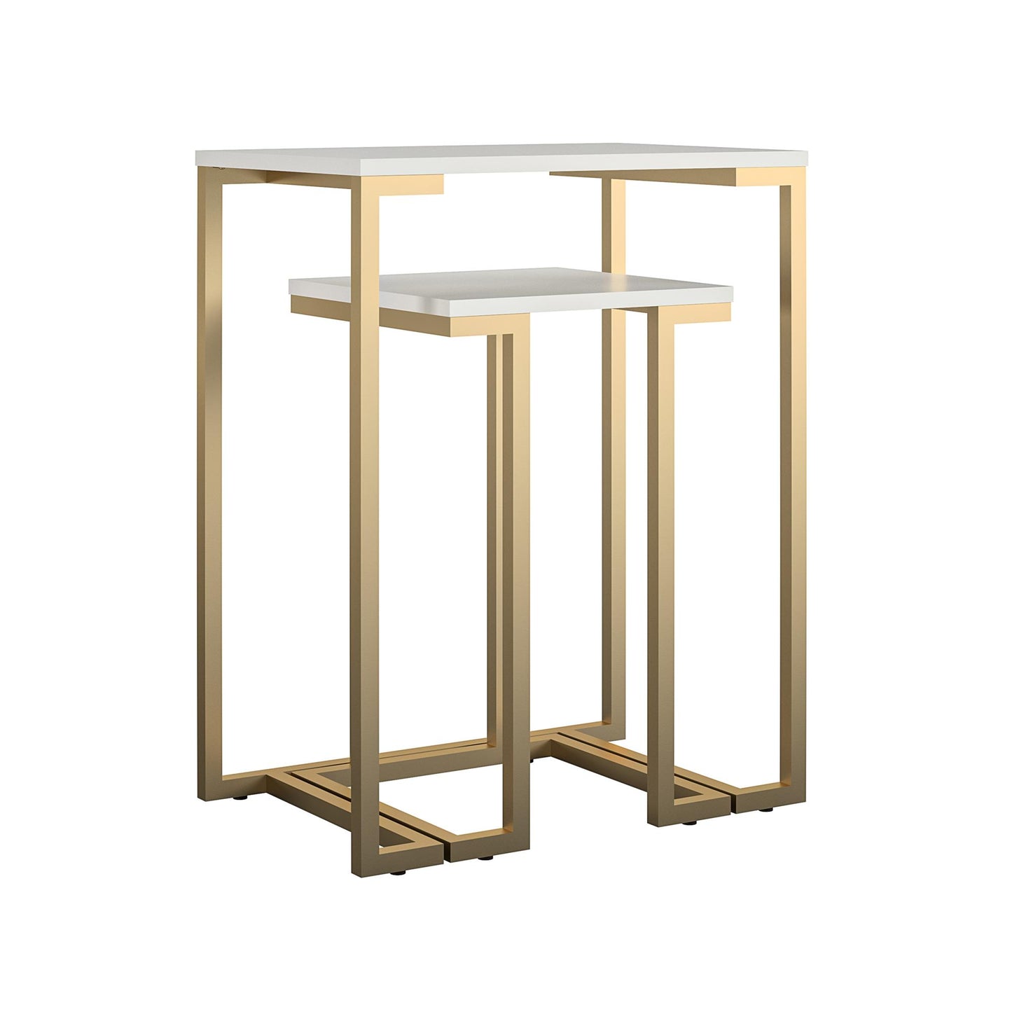 CosmoLiving by Cosmopolitan Camila Nesting Tables/Laptop Desk, White - White
