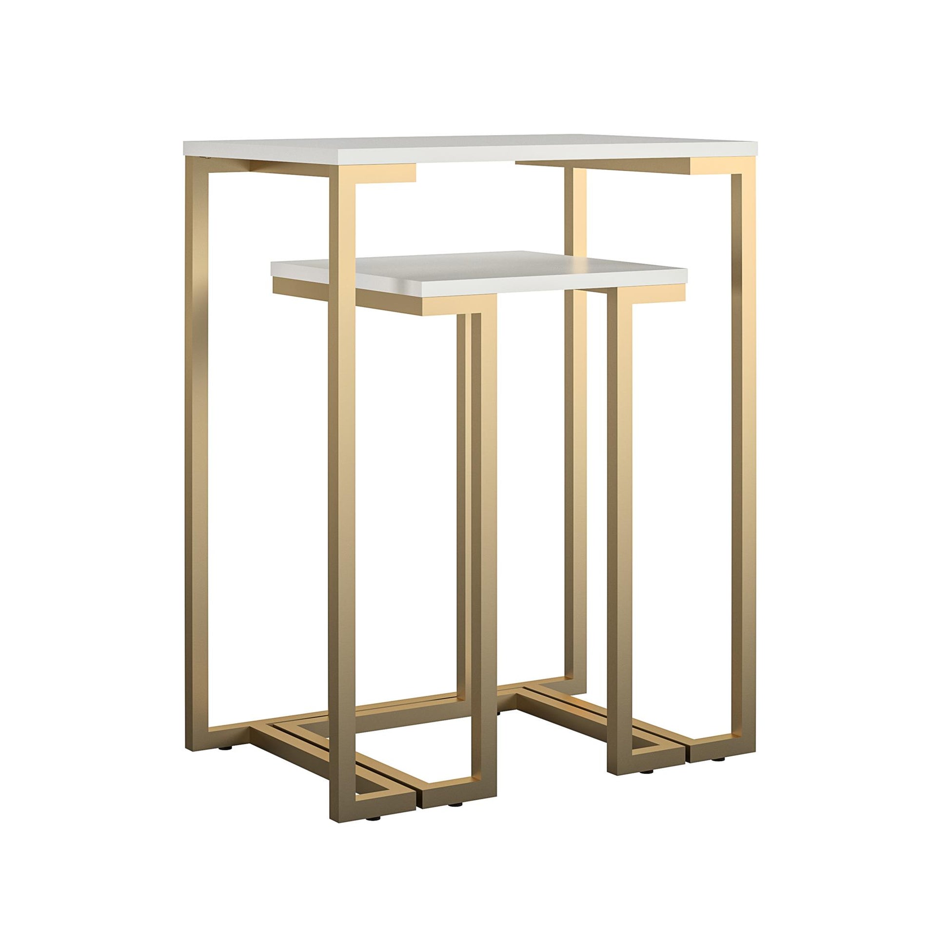 CosmoLiving by Cosmopolitan Camila Nesting Tables/Laptop Desk, White - White