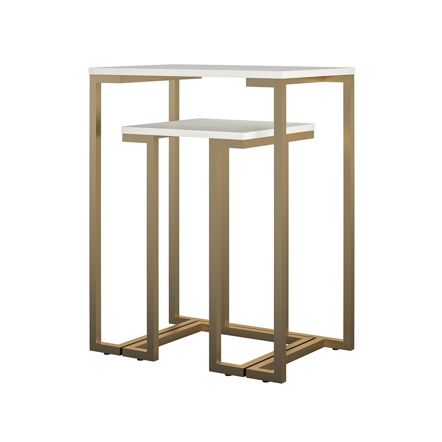 CosmoLiving by Cosmopolitan Camila Nesting Tables/Laptop Desk, White - White