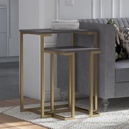 CosmoLiving by Cosmopolitan Camila Nesting Tables - Graphite Grey