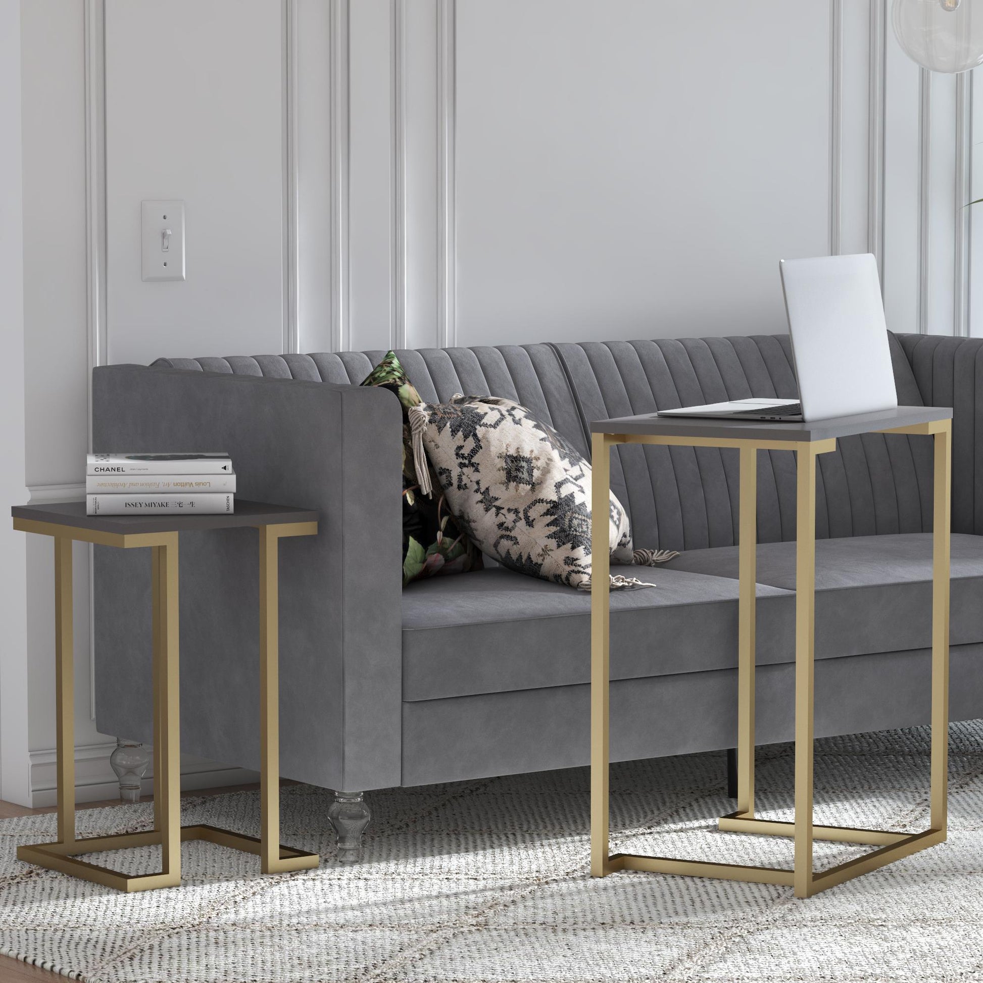 CosmoLiving by Cosmopolitan Camila Nesting Tables - Graphite Grey