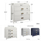 Monarch Hill Haven 3 Drawer Changing Dresser with Gold Drawer Pulls - White