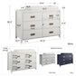 Monarch Hill Haven 6 Drawer Changing Dresser with Gold Drawer Pulls - Navy