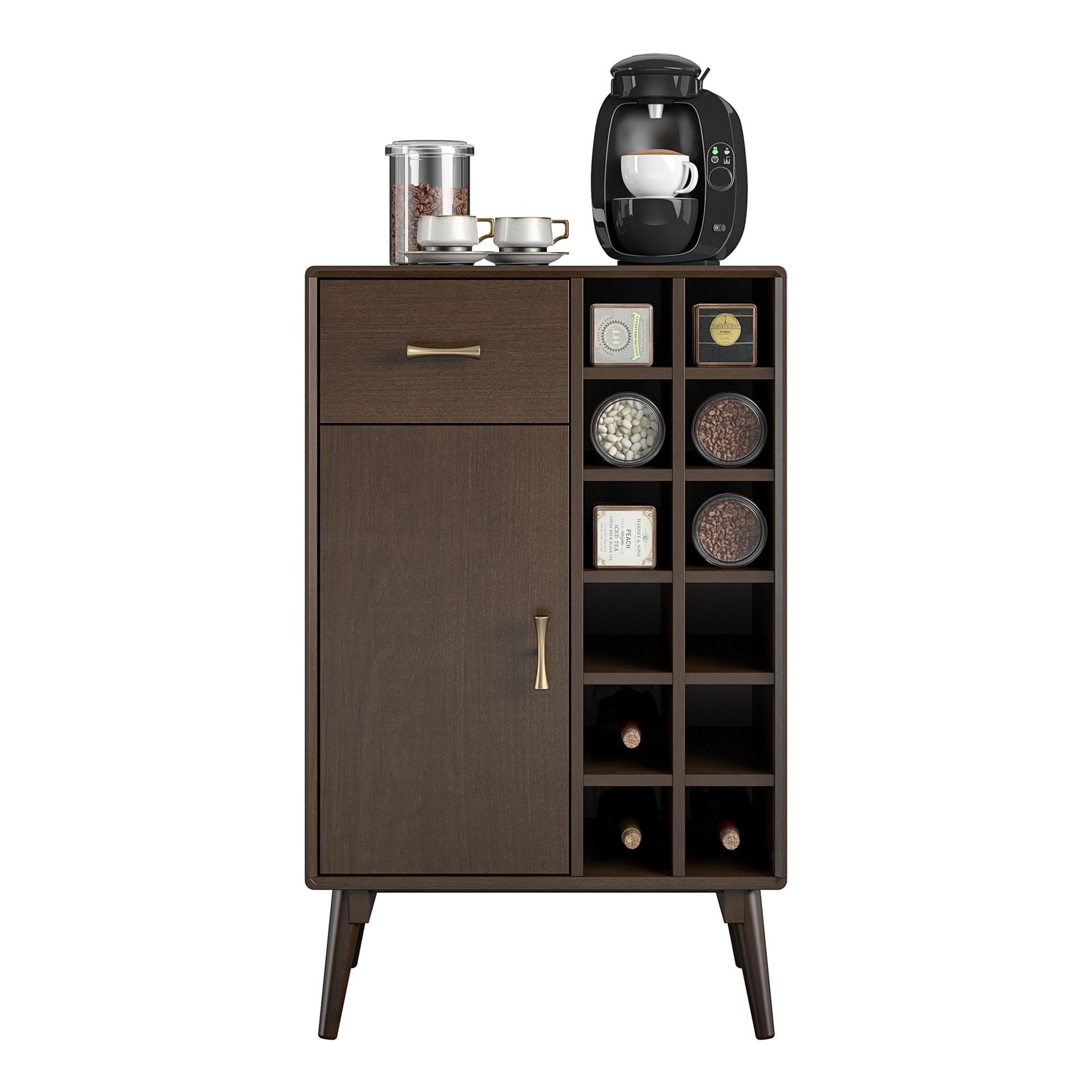 Brittany Bar Cabinet, Walnut - Florence Walnut