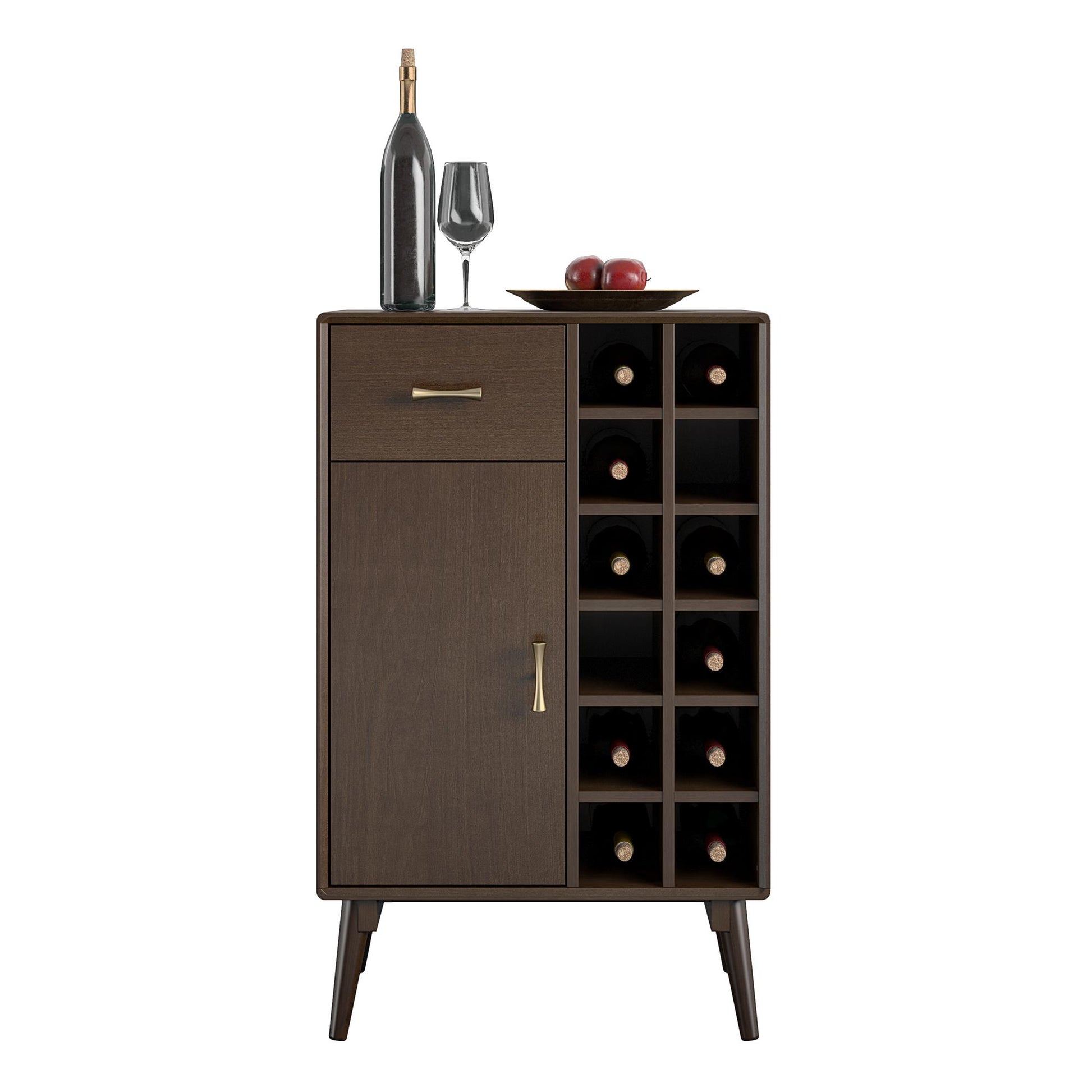 Brittany Bar Cabinet, Walnut - Florence Walnut