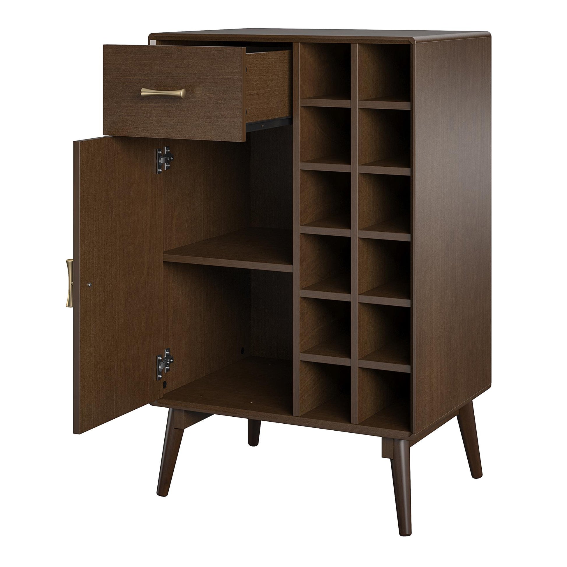 Brittany Bar Cabinet, Walnut - Florence Walnut