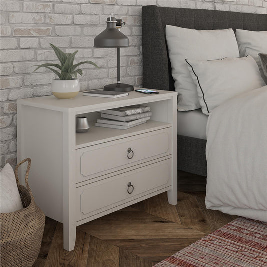 Her Majesty 2 Drawer Nightstand - White