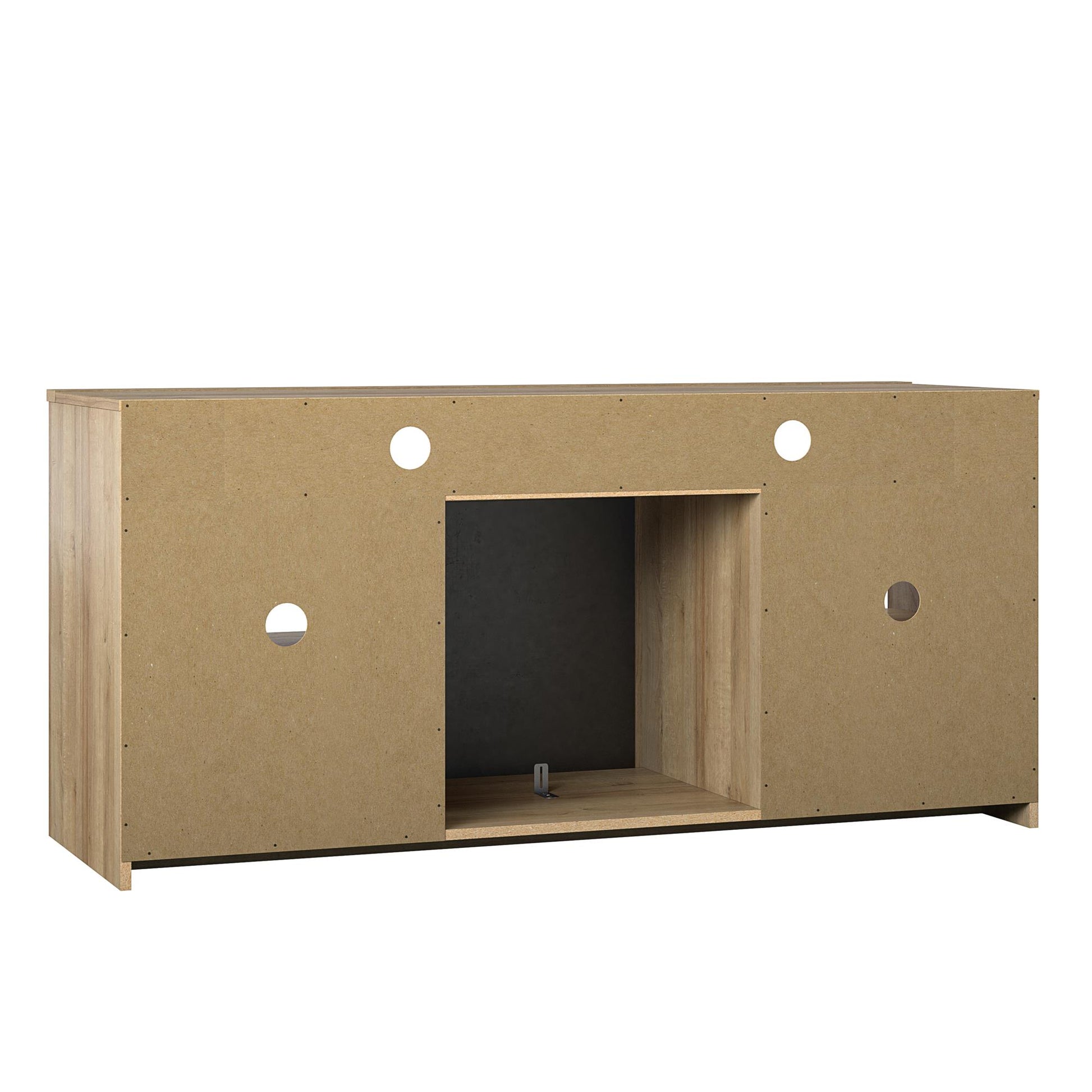 Vesta Fireplace TV Stand for TVs up to 65 Inches with 6 Storage Shelves - Natural