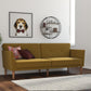 Regal Linen Upholstered Futon - Mustard