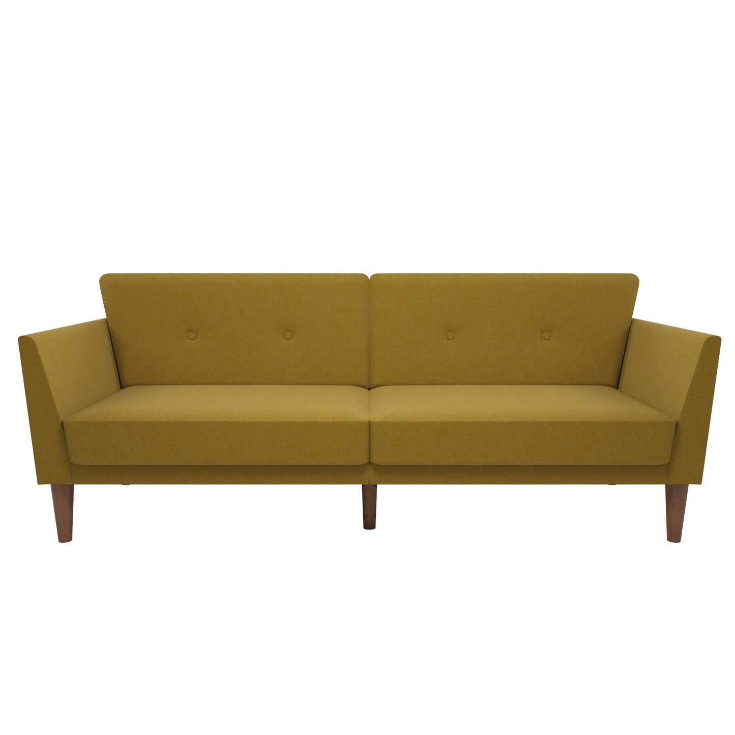 Regal Linen Upholstered Futon - Mustard