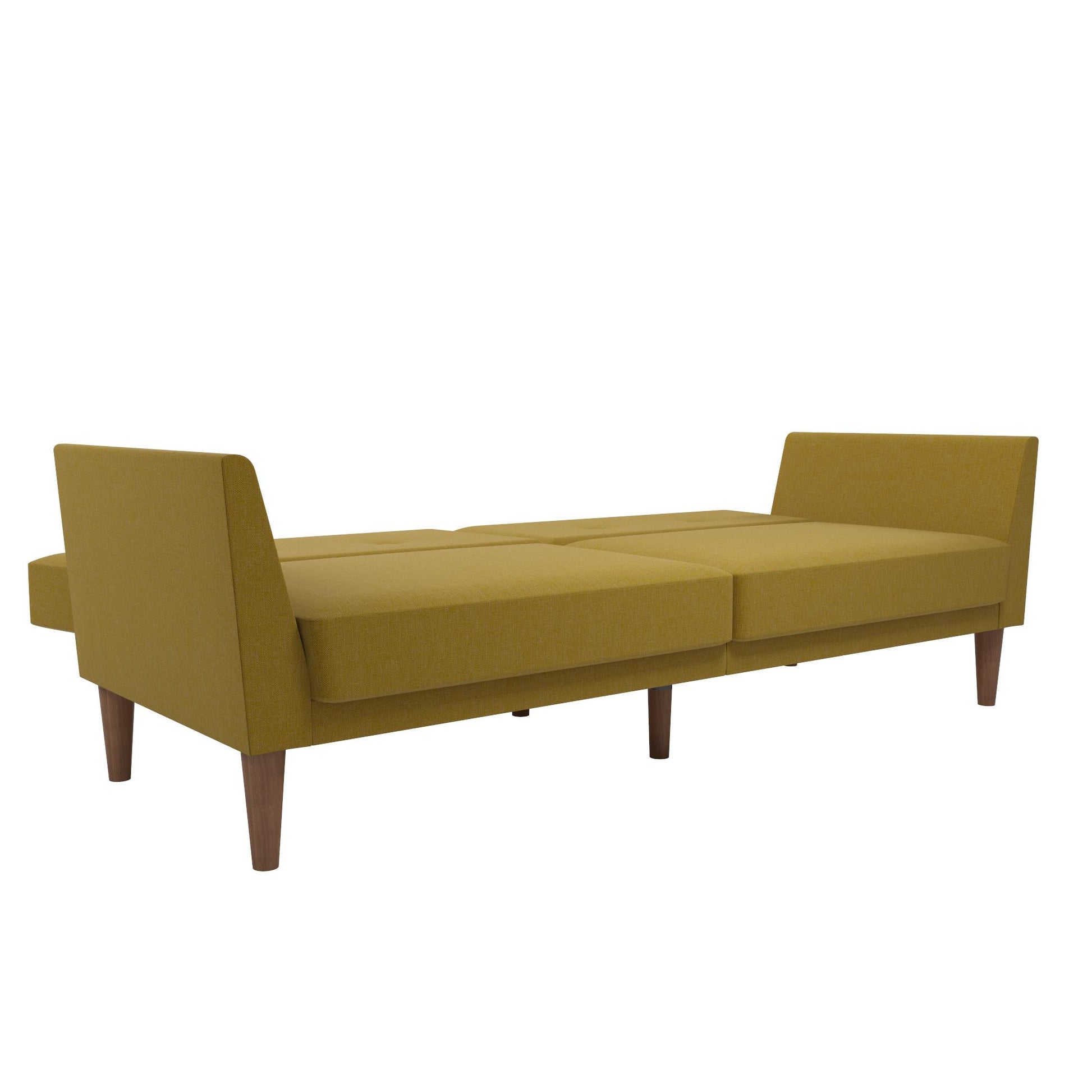 Regal Linen Upholstered Futon - Mustard