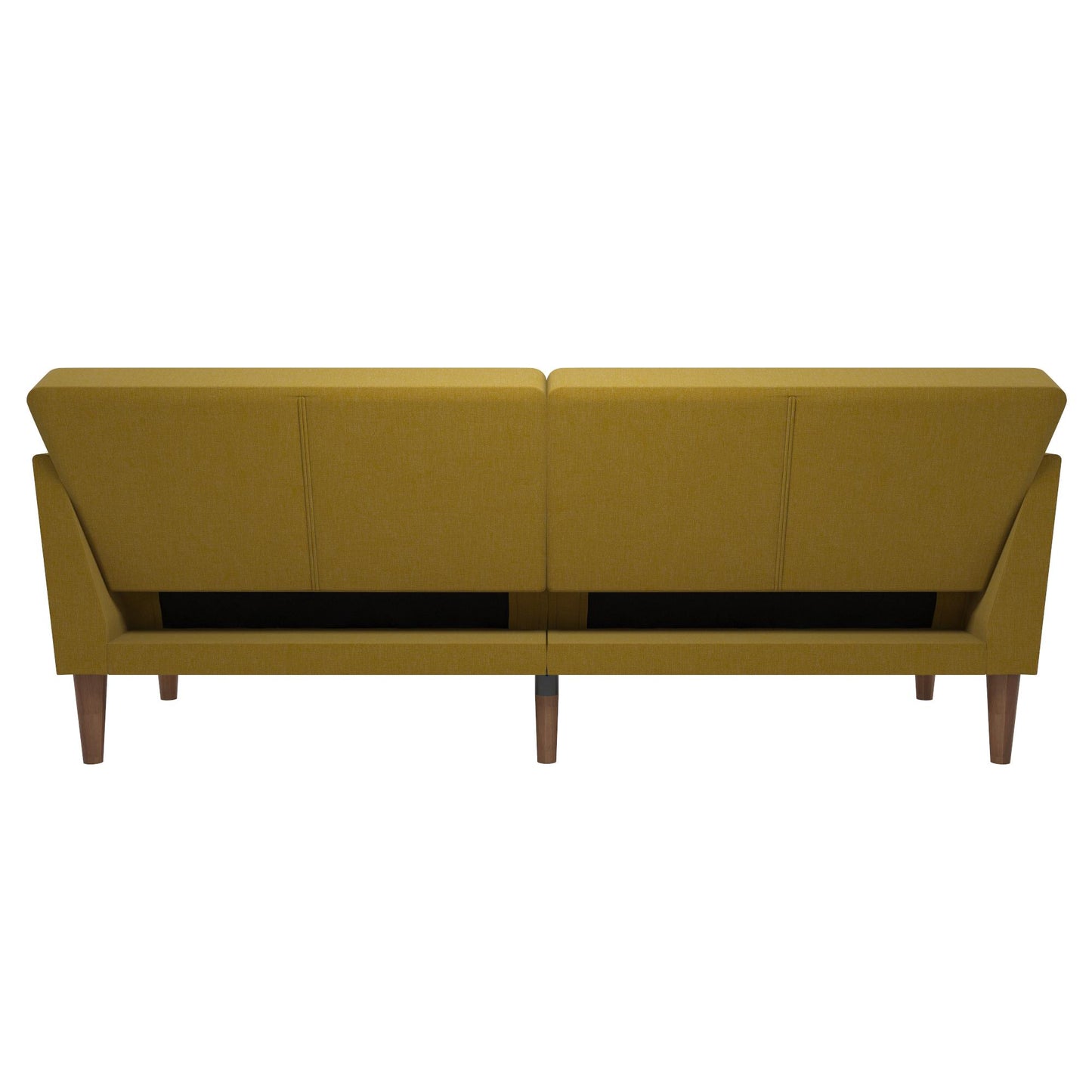 Regal Linen Upholstered Futon - Mustard